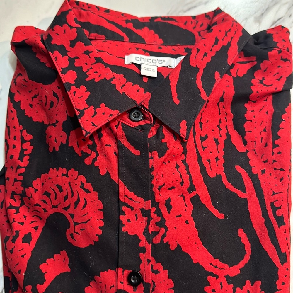 Chico’s Paisley Blouse Size 3
